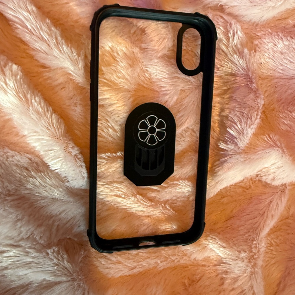 Matte Black iPhone X/XS Case with PopSocket Grip